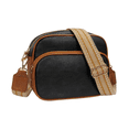 thumbnail image 1 of Bolsa Bandolera Crossbody Mariconera Moda Mujer Malubero Negro, Café, 1 of 5