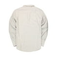 thumbnail image 2 of Men's Button Down Long Sleeve Solid Flannel Shirt (Stone, Small) (BC8287), 2 of 2