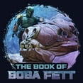 thumbnail image 2 of Girl's Star Wars: The Book of Boba Fett Rancor and Boba  Graphic Tee Navy Blue Medium, 2 of 4