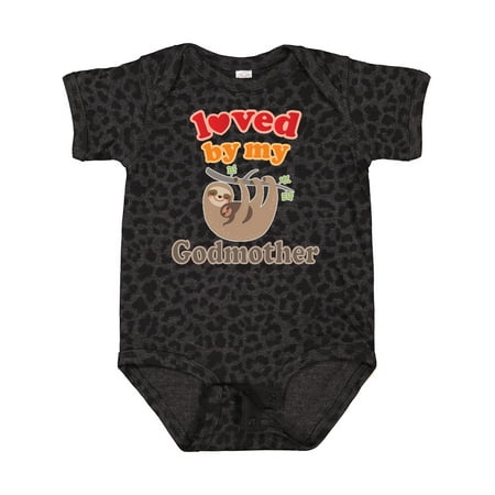 

Inktastic My Godmother Loves Me Baby Sloth Gift Baby Boy or Baby Girl Bodysuit