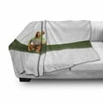thumbnail image 3 of Animal Soft Flannel Fleece Blanket, Red Eyed Tree Frog Perches on a Long Slim Leaf Tropic Rainforest Animal Wild Life, Cozy Plush for Indoor and Outdoor Use, 70" x 90", Green White, by Ambesonne, 3 of 6