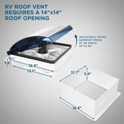 Hike Crew 14 RV Vent Fan, Adjustable, with Remote Control, 1-Piece