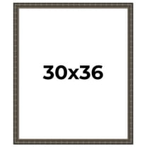 30x36 Frame Black Bamboo Solid Wood Picture Frame Width 1.5 Inches | Interior Frame Depth 0.5