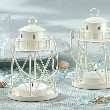 Lighthouse Tealight Holder, Ivory