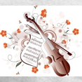 thumbnail image 3 of CafePress - Floral Violin Women's Long Sleeve T Shirt - Women's Long Sleeve Graphic Casual T-Shirt, 3 of 4