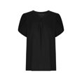 thumbnail image 5 of Patlollav Womens Petal Sleeve Tops V-Neck Short Sleeve T-Shirts Cute Print Summer Blouses, 5 of 6