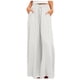 thumbnail image 2 of ICHUANYI Clearance Womens Fashion Summer Solid Casual Button Pocket Elastic Waist Long Pants(White, XXL) ICHUANYI WER2023080711782, 2 of 8