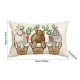 thumbnail image 2 of KUNPENG 12x23 Inch Easter Lumbar Pillow Cover, Artistic Rabbit Butts in Basket Decorative Throw Pillow Case, Spring Farmhouse Cushion Cover for Sofa Couch, 2 of 2