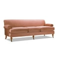 thumbnail image 2 of Jennifer Taylor Home Alana 88" Lawson Living Room Three-Cushion Tightback Sofa Couch with Metal Casters, Peach Orange, 2 of 7