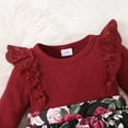 thumbnail image 5 of NZRVAWS Newborn Baby Girl Romper Lace Ruffle Long Sleeve Floral Skirt Jumpsuit Bodysuit One Piece Baby Girl Clothes 3-6 Months, 5 of 9