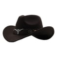 thumbnail image 7 of Woven Cowboy Hat,Classic Cattleman Cap,Outdoor Sun Headwear,Breathable Woven Classic Cattleman Cowboy Hat Lightweight Durable Comfortable Sunshade for Winter Outdoor Travel Casual Street, 7 of 7