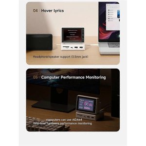 3.5Inch Mini PC Surveiller avec USB C Station d'accueil USB-C Et