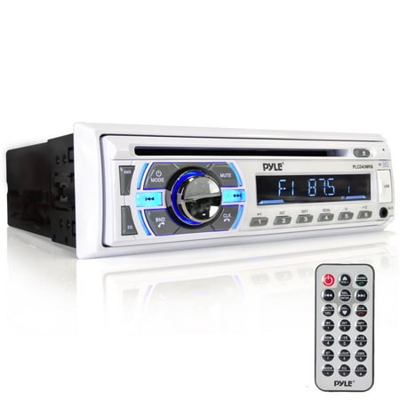PYLE PLCD43MRB - Marine Bluetooth Stereo Receiver [Digital AM/FM Radio System] Wireless Music Streaming | Hands-Free Call Answering | CD Player | MP3/USB/SD/AUX | Single