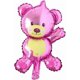 thumbnail image 1 of 16 Inch Mini Cartoon Animal Bear Children's Toys Decoration Foil Balloons Birthday&Party Balloons Cute Helium Balloon (Mini Bear Pink), 1 of 4