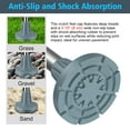 thumbnail image 7 of SupreGear 2-Pack Rubber Cane Tips 7/8 in, Wide Base Heavy Duty All-Terrain Walking Stick Feet, Grey, 7 of 7