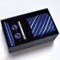 thumbnail image 1 of Cajas de regalo Corbata de hombre Conjunto de cinco piezas Vestido de negocios Rayas Negro Boda Novio, 1 of 6