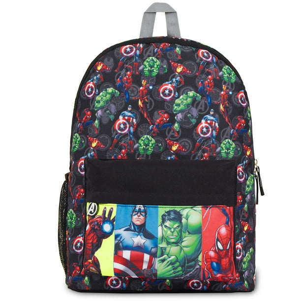 Mochila Marvel Avengers para Niños y Adolescentes para Escuela y Viaje Negra
