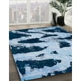 thumbnail image 3 of Ahgly Company Machine Washable Indoor Round Abstract Blue Jay Blue Area Rugs, 8' Round, 3 of 7