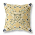 thumbnail image 1 of HomeRoots 411253 26 in. Couronne Intérieure et Extérieure à Fermeture Éclair Coussin & 44; Jaune & Bleu, 1 of 1
