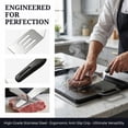 thumbnail image 2 of 4-Piece 8" Mini Stainless Steel Spatula Set, Japanese Teppanyaki Small Spatulas with Non-Slip Handle, Metal Turner for Griddle, BBQ, Baking, Pancake, Burger, Dessert Serving, 2 of 8