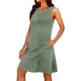 thumbnail image 2 of SMihono Summer Dresses for Women 2025 Sleeveless Vacation Dress Loose Fit Flowy Dress Casual Beach Dresses Crewneck Sundress Mint Green L, 2 of 8