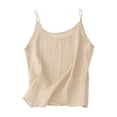 thumbnail image 4 of FAVIPT Kids 2 Piece Outfits Summer Sleeveless Spaghetti Strap Tank Top Straight Leg Short Pants Casual Solid Cute Beach Sets Beige,11 Years, 4 of 9
