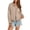 Khaki, variant on KICILVS Womens Zip Up Hoodie Striped Sweater Coat Knit Hooded Double Zipper Jacket Trendy Fall Winter Outerwear
