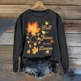 thumbnail image 3 of Uootdi Thanksgiving Long Sleeve Sweatshirts for Women Fall For Jesus He Never Leaves Sweatshirts Gift Women Cute Fall Autumn Ch ristian, 3 of 5