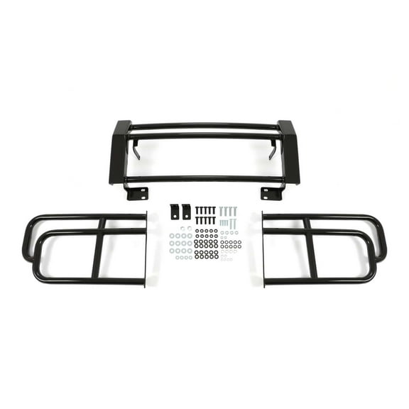 WaiRitoday Compatible with Hummer H2 2003-2009 Heavy-Duty Steel Front Bumper Brush Grille Guard Frame