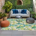 thumbnail image 2 of Coastal Fish Outdoor Rug for Patio/Deck/Porch, Non-Slip Large Area Rug 6 x 9 Ft, Summer Watercolor Ocean Animals Lemon Beige Indoor Outdoor Rugs Washable Area Rugs, Camping Rug Carpet Runner, 2 of 8
