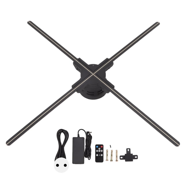 3D Hologram Fan Projector 1600x672 22inch Naked Eye 3D Holographic Projection Fan for Exhibition Shop Bar Party 100‑240V EU Plug