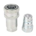 thumbnail image 1 of Hydraulic Quick Coupler, Hydraulic Quick Connect Fittings Hardened Steel  for Construction Sites, 1 of 7