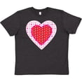 thumbnail image 3 of Inktastic Valentine Red Heart with Dots Youth T-Shirt, 3 of 5