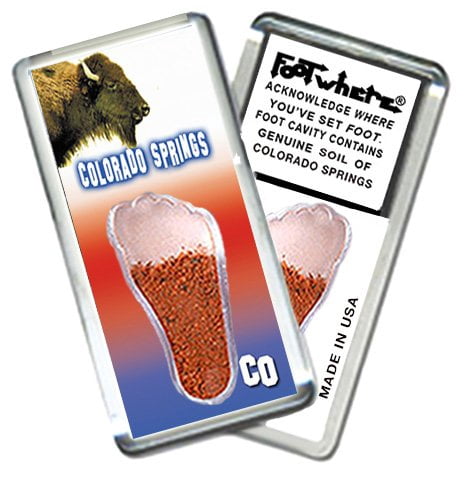 Colorado Springs FootWhere Souvenir Fridge Magnets. 6 Piece Set. (CS200 - Assorted)