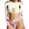 thumbnail image 1 of Hello Kitty Anime Print Sexy Slim Split Bikini Swimsuit for Women, 1 of 9