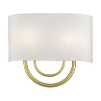 42892-33 Livex Lighting Stratton - 2 Light ADA Wall Sconce-11 Inches Tall and 13 Inches Wide-Soft Gold Finish