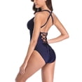 thumbnail image 5 of Anferry Women One Piece Swimsuit Backless Monokini Floral Back Cross, 5 of 5