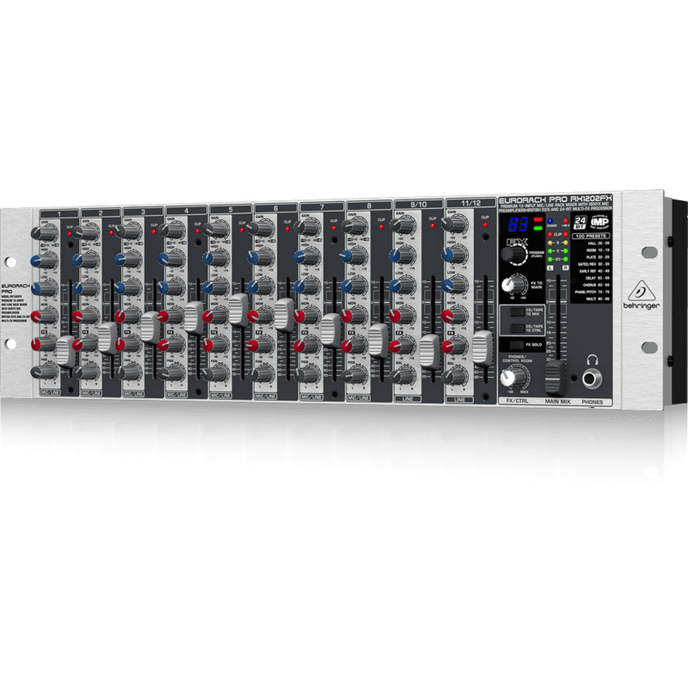 Behringer EURORACK PRO RX1202FX Premium 12Input Mic/Line Rack Mixer w