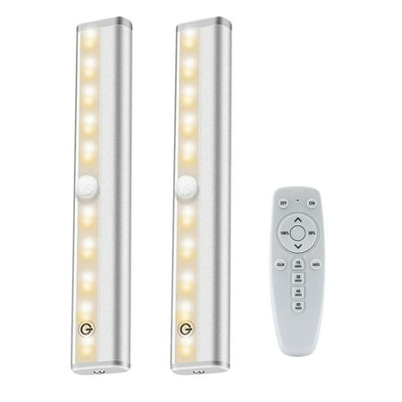 

Kafsov Remote Control Cabinet Light 20LED Dimmable Rechargeable Remote Control Border Kitchen Bedroom Cabinet Lighting Touching Night Light LED Wall Light White