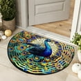 thumbnail image 4 of Linnome Entrance Door Semicircle Carpet Absorbent Nonslip Foot Mat For Household Bathroom And Entryways, 4 of 6