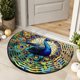 thumbnail image 4 of Uuiauoio Half Circle Bath Mat Non-Slip, Bathroom Rugs, Rubber Backing Absorbent Quick Dry Machine Washable Carpet for Bathroom Floor, Bedroom Home Decor 16" x 24", 4 of 6