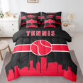 thumbnail image 1 of YST Gamer 7-Piece Comforter Set, Sports Theme, Twin, Black Red, 1 of 4