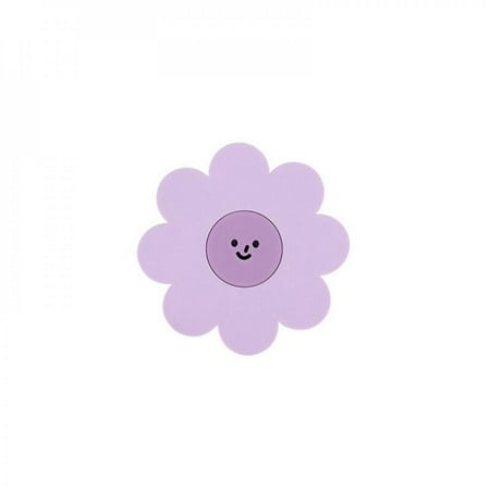 

Sonbest Cup Mat Sunflower Cartoon Coaster Pvc Insulation Pad Household Bowl Kitchen Special Shaped Soft Rubber Table Mat Anti Scalding Purple