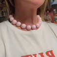 thumbnail image 5 of Colorful Resin Beaded Statement Choker Necklace Acrylic Chunky Beads Necklace--Green-Product code 60467 Yellow, 5 of 5