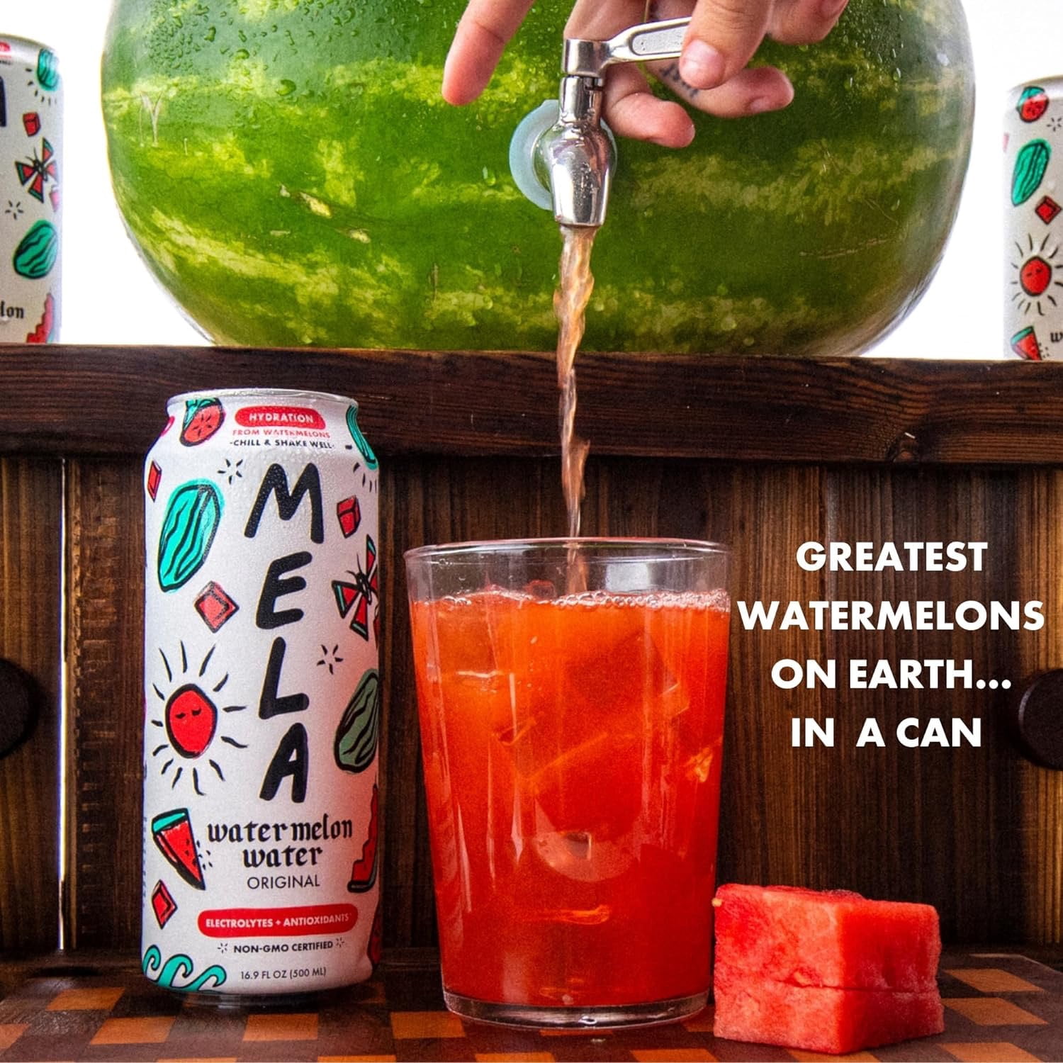 Mela Water Watermelon Juice Drink, Electrolytes Antioxidants, Refreshing Hydration, Coconut Water Alternative, Vitamin C,16.9 fl oz (Pack of 12)