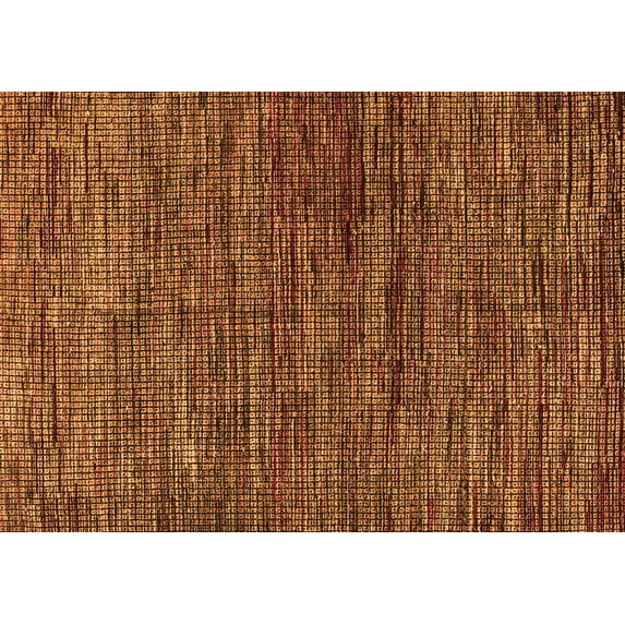 Ahgly Company Indoor Rectangle Oriental Orange Modern Area Rugs, 7' x 10'