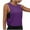 Purple, variant on Karight Cotton Cropped Workout Tank Tops for Women - Sleeveless Sports Athletic Yoga Running Gym Crop Shirts