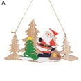 thumbnail image 2 of Walbest Christmas Listing Ornament Santa Claus Style Wooden Christmas Creative Pendant Hanging Decoration, 2 of 7