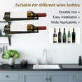thumbnail image 4 of Unique Bargains Metal Wall-Mounted Wine Rack Holder for 6 Bottles with Installation Hardware, 4 of 7