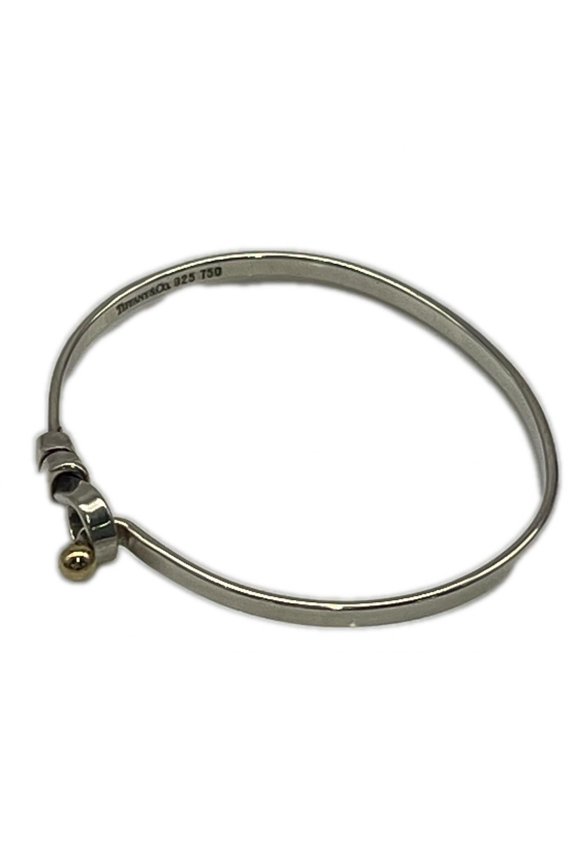 Pre-Owned TIFFANY&Co. Love Knot Bangle SV925 18K - Bracelet Silver Gold Women's